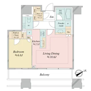 パークコート虎ノ門愛宕タワー【11階】の間取り