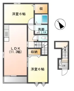 ハミングバード【2階】の間取り