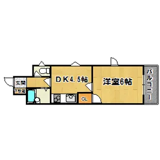 ヴィラ柏里【5階】の間取り