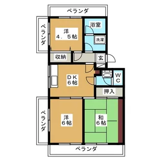 ルーインズガーデン【1階】の間取り