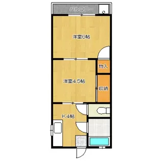 筑波荘【1階】の間取り