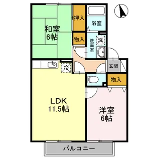 サウス・ヴィレッジ【2階】の間取り