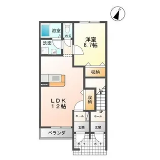 オーク・マリーナ【1階】の間取り