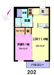 シャーメゾン川口【2階】の間取り