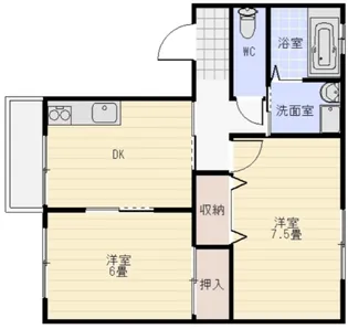 コモード乃木A【2階】の間取り