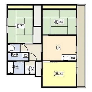 大淀ハイツ【4階】の間取り