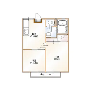 ハイツ中込7棟【2階】の間取り