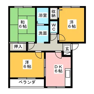 ミラソルウーノB棟【1階】の間取り