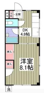 柏東ハイツ【1階】の間取り