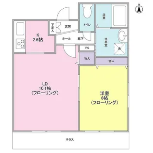 ヴィヴェール笹塚(ヴィヴェールササヅカ)【1階】の間取り