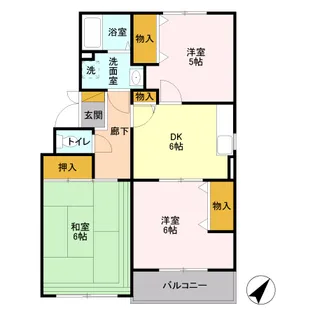 リ ヴラン東川口I【1階】の間取り