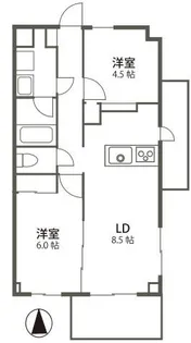 リバーサイド弐番館【3階】の間取り