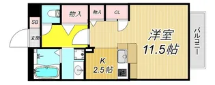 DAIKENN武庫之荘ポルタA【1階】の間取り