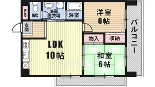 築港武智マンション【2階】の間取り
