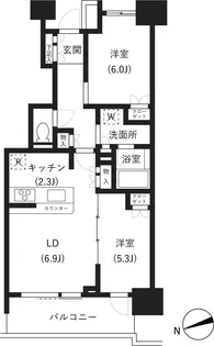 イプセ府中【10階】の間取り