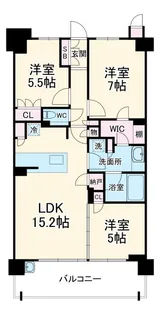アネシア生田月見台【2階】の間取り