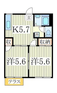 コーポ藤【1階】の間取り