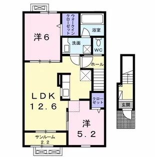 レイク サイド ガーデン I【2階】の間取り