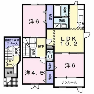 コーモド【2階】の間取り