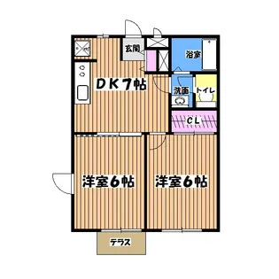カトルコート【1階】の間取り