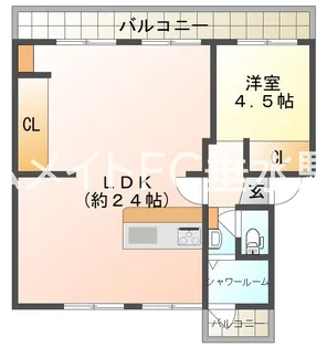 狩口台住宅25号棟【5階】の間取り
