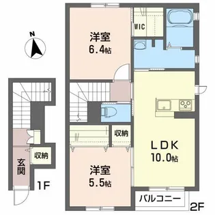 シャーメゾン ユアシス【2階】の間取り