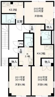 新倉ビル【2階】の間取り