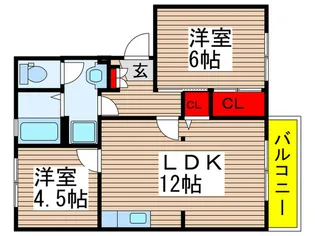 シトラスF棟【2階】の間取り
