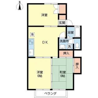 グリーンポケット江南【2階】の間取り