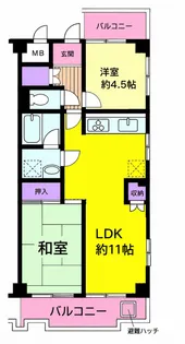 ドムスあざみ野【4階】の間取り