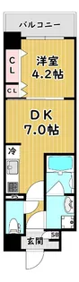 ベラルーチェ十三【3階】の間取り