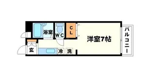 メルベーユ箕面【1階】の間取り