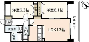 KERASIA【6階】の間取り