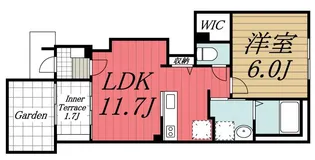 セレーノアキ【1階】の間取り
