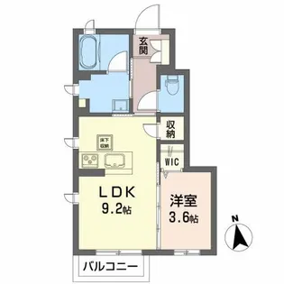 セレナヴィラ小松島B【1階】の間取り