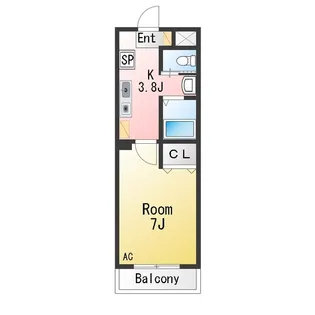 A・City八帖【4階】の間取り