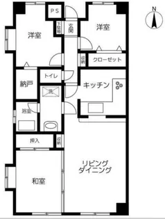 牛久第三グリーンコーポ【2階】の間取り