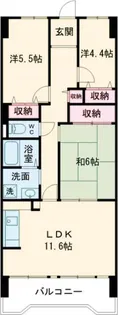 東加古川ハイタウンC棟【6階】の間取り