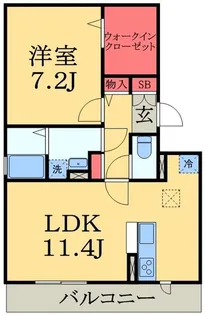 スカイパレットB【2階】の間取り