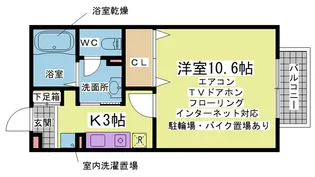 ヴューテラス前開【1階】の間取り