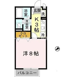 メゾンラトゥールA棟【2階】の間取り
