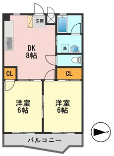 グリーンピア彦春【3階】の間取り