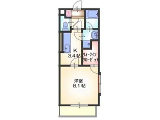 ラ・フォーレ呉竹【1階】の間取り