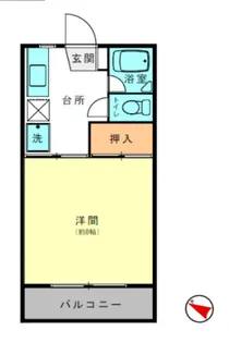 ハイツ岩永【2階】の間取り