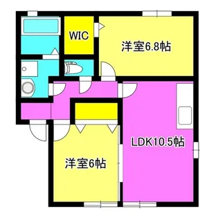 スクエアガーデンC,D【1階】の間取り