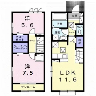 ウエストメゾンクワトロIIIの間取り