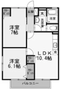 グランシャリオ【1階】の間取り