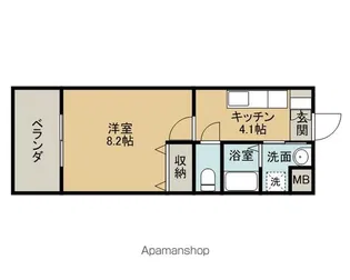 ブルースカイマンションX【6階】の間取り