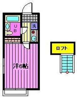 カレッジ大宮【1階】の間取り