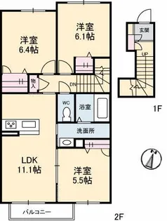 シャーメゾン響【2階】の間取り